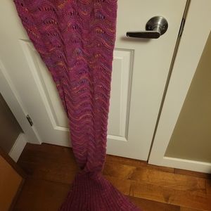 Knitted mermaid blanket